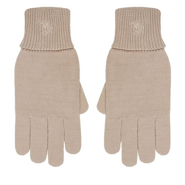 Rękawiczki Damskie Calvin Klein. Brązowe rękawiczki damskie CALVIN KLEIN, bez wzorów, z dzianiny. Za 139.99 zł.