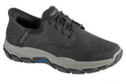 Buty sportowe Sneakersy męskie, Slip-Ins: Respected - Garrett. Czarne buty sportowe na co dzień męskie Skechers, z materiału, bez zapięcia, trekkingowe. Za 429.99 zł.