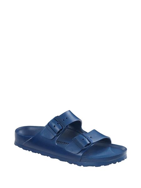Birkenstock Klapki "Arizona" w kolorze granatowym rozmiar: 41. Niebieskie klapki damskie Birkenstock, bez wzorów, bez obcasa. Za 174.45 zł.