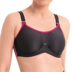 Stanik do biegania Performance WireX z wysoki poziomem podtrzymywania. Szare biustonosze ANITA ACTIVE, bez wzorów, z elastanu. Za 405.00 zł.