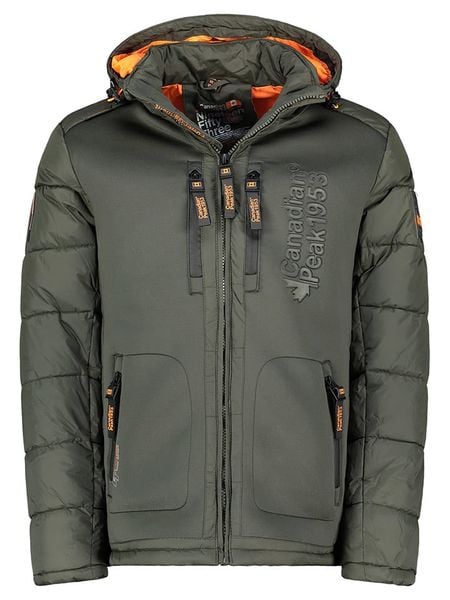 Canadian Peak Kurtka zimowa "Beachweak" w kolorze ciemnooliwkowym rozmiar: S. Brązowe kurtki męskie Canadian Peak, na zimę, s, bez wzorów, bez kaptura. Za 252.34 zł.