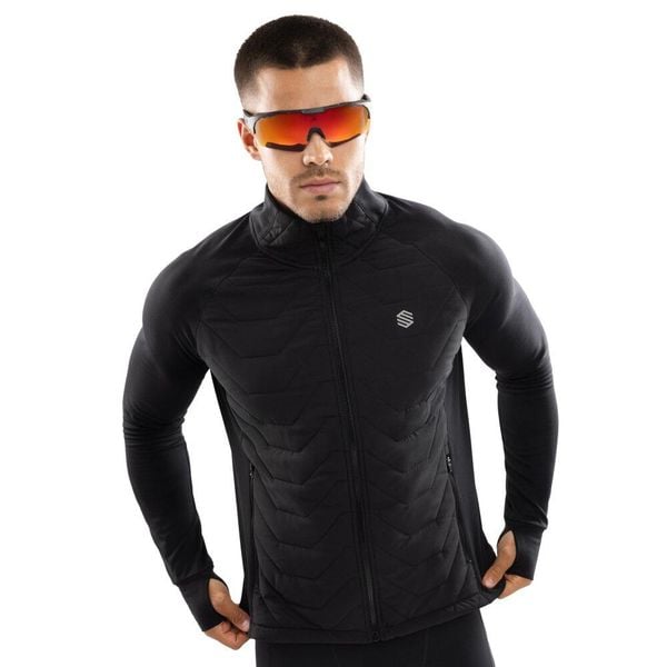 Męska lekka ocieplana kurtka treningowa Fitness Siroko Elevate. Czarne kurtki męskie SIROKO, m, bez wzorów, z materiału, sportowe, bez kaptura. W wyprzedaży za 212.00 zł.