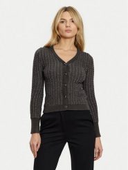 Guess Kardigan W5RR05 Z3KT0 Szary Regular Fit. Szare kardigany damskie Guess, l, z aplikacjami, z wiskozy. Za 319.99 zł.