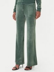Juicy Couture Spodnie dresowe Layla JCSEBJ001 Zielony Flared Leg. Zielone spodnie dresowe damskie Juicy Couture, s, bez wzorów, z dresówki. Za 349.99 zł.