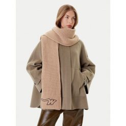 Szalik Weekend Max Mara. Brązowe szaliki i kominy damskie Weekend Max Mara, bez wzorów. Za 619.99 zł.