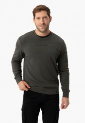 Bawełniana bluza B-BERYL. Szare bluzy bez kaptura męskie Volcano, m, z bawełny. Za 139.99 zł.