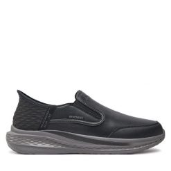 Półbuty Skechers. Czarne półbuty męskie Skechers, bez zapięcia. Za 299.99 zł.
