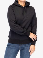 Bluza z kapturem damska Didriksons Ven Hoodie. Czarne bluzy z kapturem damskie Didriksons, l, z bawełny. Za 382.40 zł.