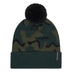 OAKLEY CZAPKA PRINTED POM BEANIE FOS901280-9NQ. Zielone czapki męskie Oakley, na zimę, bez wzorów, z materiału, eleganckie. Za 106.99 zł.