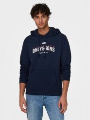 Only & Sons Bluza Lenny 22028594 Granatowy Regular Fit. Niebieskie bluzy bez kaptura męskie Only & Sons, m, z bawełny. Za 79.99 zł.