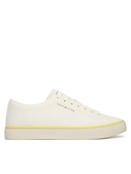 Tommy Hilfiger Tenisówki Harlem Core Ii Seasonal Textile FM0FM05820 Biały. Białe trampki i tenisówki męskie Tommy Hilfiger, bez wzorów, z materiału, bez zapięcia. Za 216.99 zł.