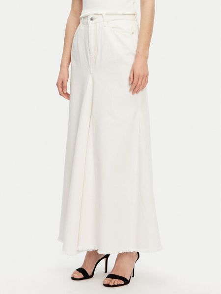 Guess Spódnica ołówkowa W5GD95 D5N92 Biały Regular Fit. Białe spódniczki damskie Guess, z aplikacjami, z bawełny, ołówkowe. Za 329.99 zł.