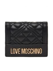LOVE MOSCHINO Portfel JC5601PP0NLA0000 Czarny. Czarne portfele damskie Love Moschino, bez wzorów, ze skóry. Za 279.99 zł.