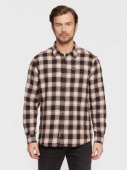 Wrangler Koszula - Regular fit - w kolorze brązowo-kremowym rozmiar: S. Brązowe koszule męskie Wrangler, s, bez wzorów, z bawełny, bez kołnierzyka, bez ramiączek. Za 92.21 zł.