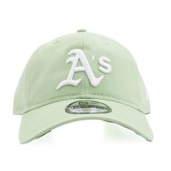 Czapki New Era Model Oakland Athletics Kolor Zielony. Zielone czapki męskie New Era, bez wzorów, z tkaniny. Za 110.60 zł.