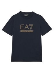 EA7 Emporio Armani T-Shirt 7B000350 AF10375 UB102 Granatowy Regular Fit. Niebieskie t-shirty chłopięce EA7 Emporio Armani, bez wzorów, z bawełny, bez ramiączek. Za 189.99 zł.