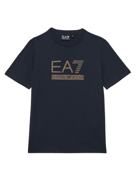EA7 Emporio Armani T-Shirt 7B000350 AF10375 UB102 Granatowy Regular Fit. Niebieskie t-shirty chłopięce EA7 Emporio Armani, bez wzorów, z bawełny, bez ramiączek. Za 189.99 zł.