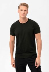 Bawełniany t-shirt T-CAS. Zielone t-shirty męskie Volcano, na lato, l, bez wzorów, z bawełny, bez kołnierzyka. Za 69.99 zł.