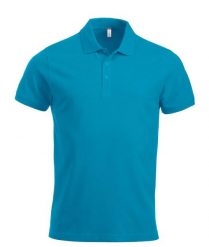 Clique Classic Lincoln S/S męska koszulka polo turkusowa z bawełny, nowoczesny. Niebieskie koszulki polo męskie CLIQUE, m, bez wzorów, z bawełny, bez ramiączek. Za 120.98 zł.