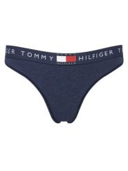 Tommy Hilfiger Stringi UW0UW06039 Granatowy. Niebieskie stringi damskie Tommy Hilfiger, l, bez wzorów, z bawełny. Za 69.99 zł.