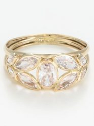 OR ÉCLAT Złoty pierścionek "Petra" z cyrkoniami rozmiar: 58. Żółte pierścionki damskie Or Éclat, z cyrkonią, złote. Za 782.99 zł.