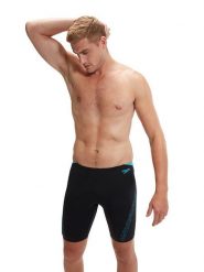 Speedo Kąpielówki "Eco+ H-Boom" w kolorze czarno-błękitnym rozmiar: 5. Czarne kąpielówki męskie Speedo, bez wzorów, z materiału. Za 113.63 zł.