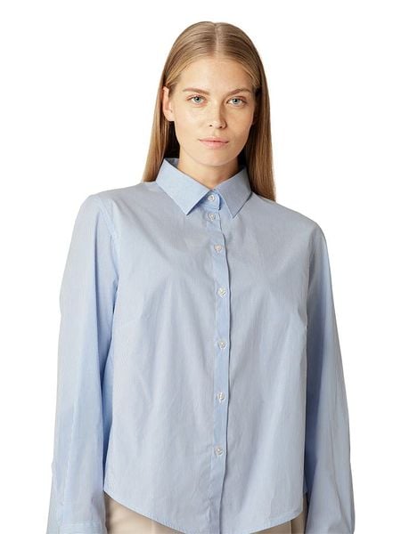 Ilse Jacobsen Bluzka w kolorze błękitnym rozmiar: 42. Niebieskie bluzki damskie Ilse Jacobsen, bez wzorów, bez kołnierzyka, bez ramiączek. Za 105.14 zł.