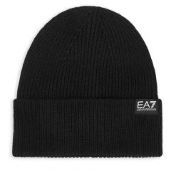 Czapka EA7 Emporio Armani. Czarne czapki męskie EA7 Emporio Armani, na zimę, bez wzorów. Za 199.99 zł.