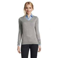 Damski Sweter Glory. Szare swetry klasyczne damskie SOL'S, l, bez kołnierzyka. Za 156.99 zł.