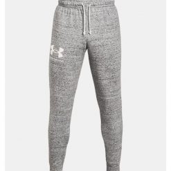 Spodnie dresowe męskie Under Armour RIVAL TERRY JOGGER. Szare spodnie dresowe męskie Under Armour, z dresówki. Za 99.99 zł.