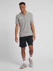 Koszulka tenisowa polo męska Hummel Go Cotton Polo. Szare koszulki polo męskie HUMMEL, m, z bawełny, bez ramiączek, tenisowe. Za 53.20 zł.