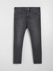 Jeansy skinny z efektem sprania - szary. Szare jeansy męskie Sinsay. Za 49.99 zł.