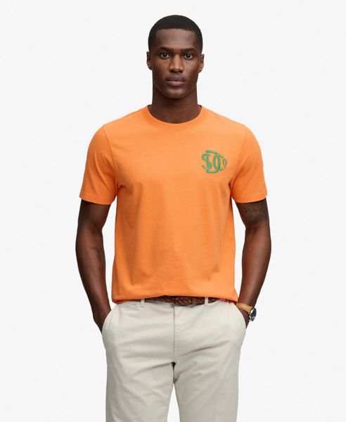 Superdry SD&Co. Relaxed T-Shirt z bawełny organicznej. Brązowe t-shirty damskie Superdry., m, bez wzorów, z bawełny, bez kołnierzyka. Za 202.95 zł.
