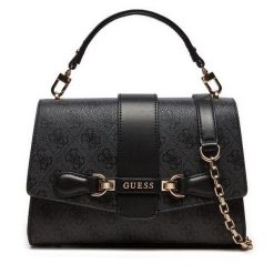 Torebka Guess. Czarne torebki klasyczne damskie Guess, z aplikacjami, bez dodatków. Za 450.99 zł.