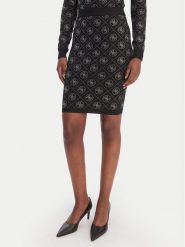 Guess Spódnica midi W6RD0O Z3JD2 Czarny Regular Fit. Czarne spódniczki damskie Guess, xl, z aplikacjami, z syntetyku, midi. Za 475.00 zł.