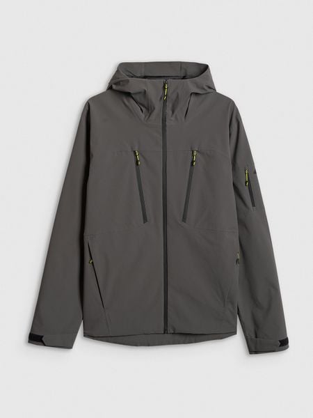 4F Kurtka przejściowa membrana 8000 męska - szara XXL. Szare kurtki męskie 4f, l, bez wzorów, z materiału, bez kaptura. Za 499.99 zł.