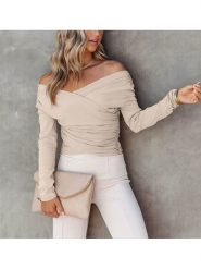 Milan Kiss Bluzka w kolorze kremowym rozmiar: M. Brązowe bluzki damskie Milan Kiss, m, bez wzorów, bez kołnierzyka, bez ramiączek. Za 126.99 zł.