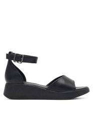 Lasocki Sandały OLAY ARC-2287-11 Czarny. Czarne sandały damskie Lasocki, bez wzorów, ze skóry, bez obcasa, na płaskiej podeszwie. Za 159.99 zł.
