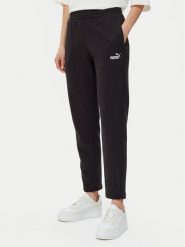 Puma Spodnie dresowe Ess Small No. 1 Logo 682454 Czarny Regular Fit. Czarne spodnie dresowe damskie Puma, xs, bez wzorów, z bawełny. Za 119.99 zł.