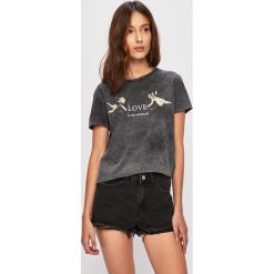 Tally Weijl - T-shirt. Szare t-shirty damskie TALLY WEIJL, l, bez wzorów, z bawełny, bez kołnierzyka. Za 49.90 zł.
