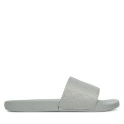 Klapki Calvin Klein. Szare klapki damskie CALVIN KLEIN, bez wzorów, bez obcasa. Za 179.99 zł.