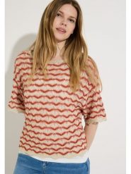 More & More Sweter w kolorze beżowo-czerwonym rozmiar: 40. Brązowe swetry klasyczne damskie MORE & MORE, bez kołnierzyka. Za 153.71 zł.