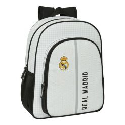 Plecak szkolny Real Madrid C.F. 24/25 Biały. Szare plecaki damskie Real Madrid, bez wzorów, z materiału, biznesowe. Za 179.00 zł.