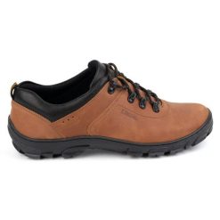 Kampol Buty męskie skórzane 36/72 Cg brązowe. Brązowe buty trekkingowe męskie ze skóry, bez zapięcia, trekkingowe. Za 377.80 zł.