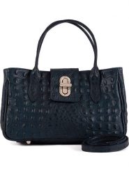 Lia Biassoni Skórzana torebka w kolorze granatowym - 26 x 17 x 12 cm rozmiar: onesize. Niebieskie torebki klasyczne damskie Lia Biassoni, bez wzorów, z materiału, bez dodatków. Za 217.99 zł.