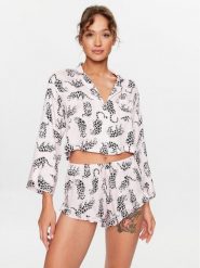 Hunkemöller Koszulka piżamowa 203159 Różowy Comfortable Fit. Czerwone koszule nocne damskie Hunkemöller, bez wzorów, z wiskozy. Za 89.99 zł.