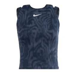 Tank top tenisowy damski Nike Court Dri-Fit Slam RG. Niebieskie topy damskie Nike, bez wzorów, bez kołnierzyka. Za 289.99 zł.
