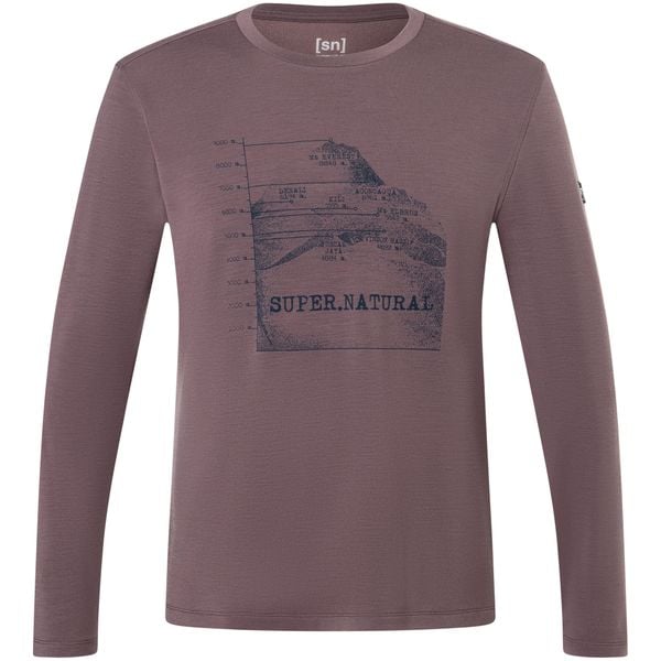 Koszulka z długim rękawem męska SUPER.NATURAL. Fioletowe koszulki męskie z długim rękawem Super.natural, l. Za 449.99 zł.