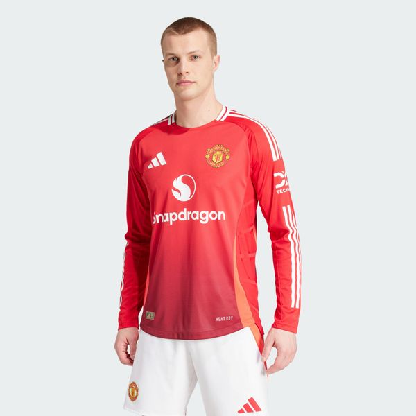 Koszulka Manchester United 24/25 Long Sleeve Home Authentic. Czerwone koszulki męskie z długim rękawem Adidas, m, z materiału. W wyprzedaży za 447.00 zł.