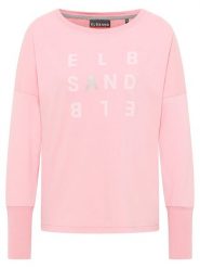 ELBSAND Koszulka "Ingaria" w kolorze jasnoróżowym rozmiar: XS. Różowe bluzki damskie ELBSAND, xs, bez wzorów, z bawełny, bez kołnierzyka, bez ramiączek. Za 82.99 zł.